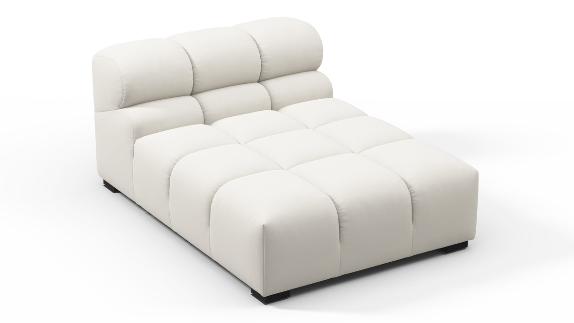 Tufty - Tufty Module, Armless Chaise, Oatmeal Brushed Weave