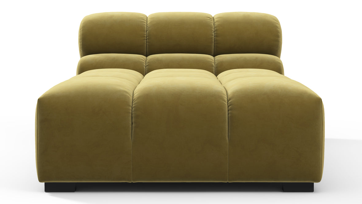Tufty - Tufty Module, Armless Chaise, Olive Gold Velvet