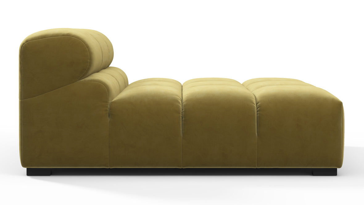 Tufty - Tufty Module, Armless Chaise, Olive Gold Velvet