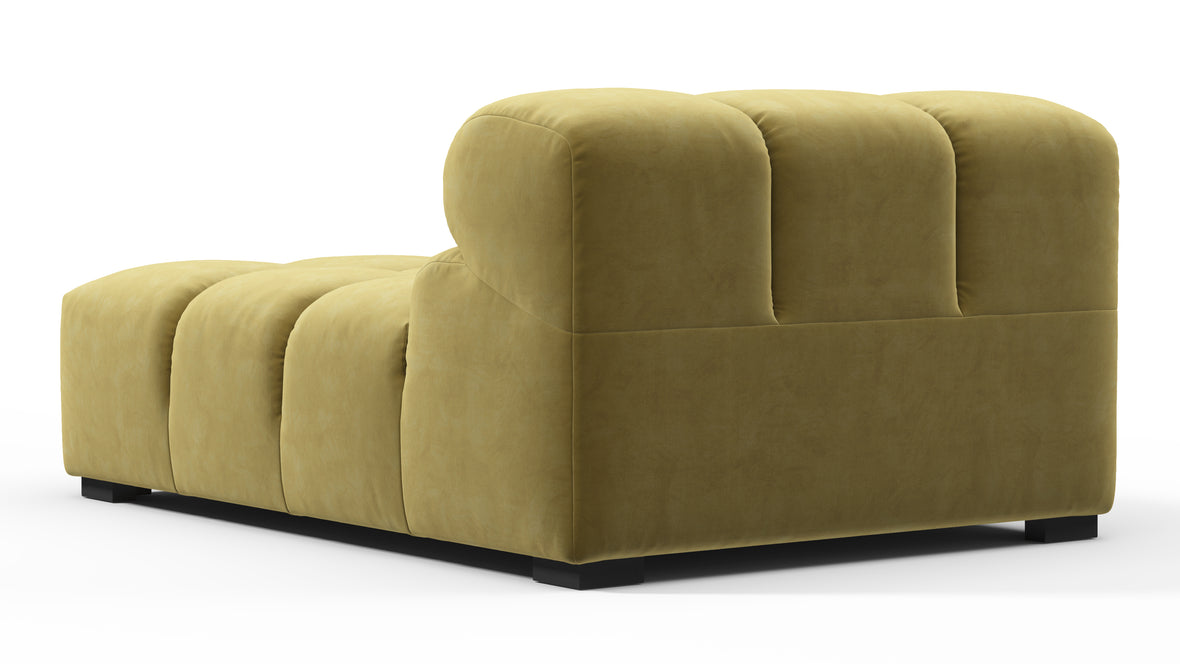 Tufty - Tufty Module, Armless Chaise, Olive Gold Velvet