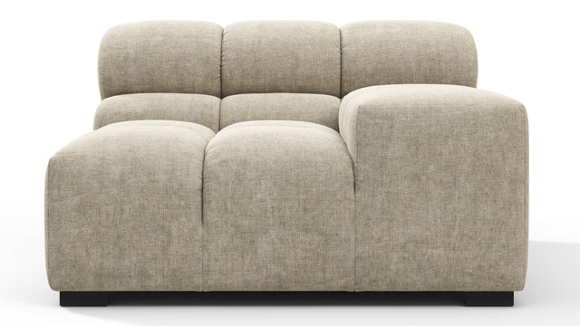 Tufty - Tufty Module, Right Arm, Beige Gray Chenille