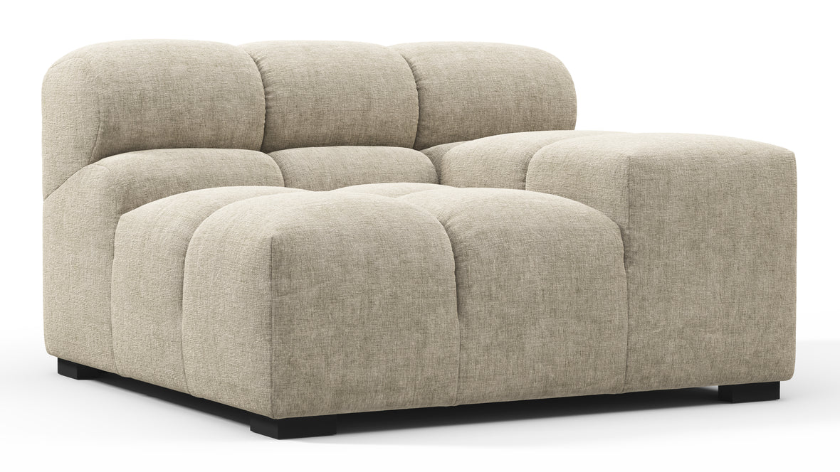 Tufty - Tufty Module, Right Arm, Beige Gray Chenille