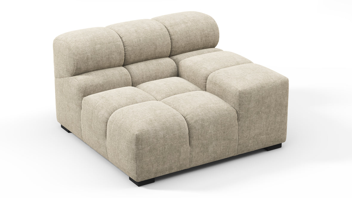 Tufty - Tufty Module, Right Arm, Beige Gray Chenille