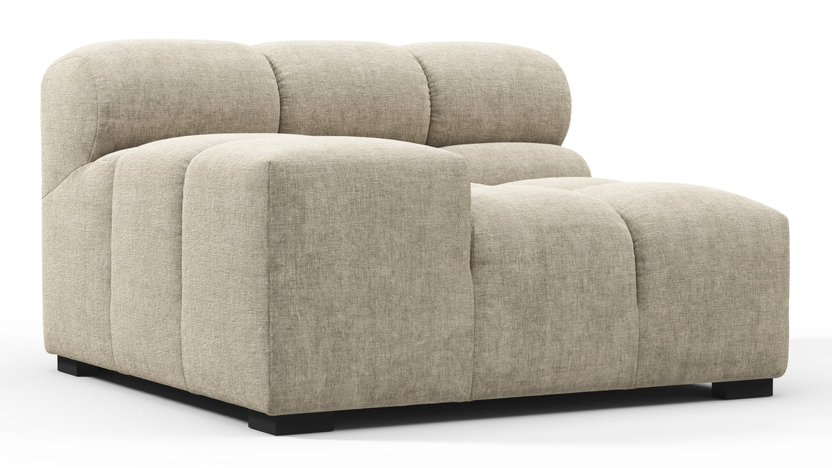 Tufty - Tufty Module, Left Arm, Beige Gray Chenille
