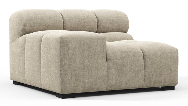 Tufty - Tufty Module, Left Arm, Beige Gray Chenille