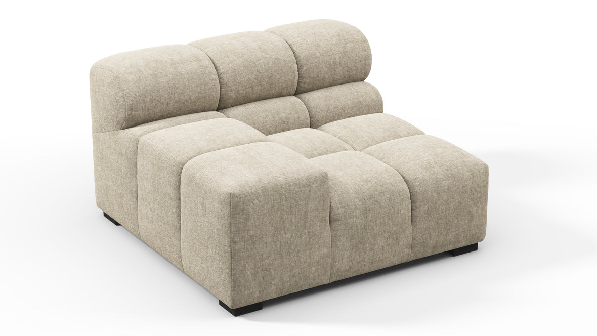 Tufty - Tufty Module, Left Arm, Beige Gray Chenille