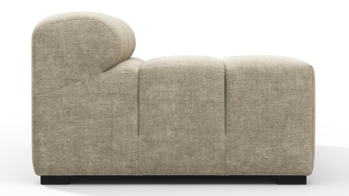 Tufty - Tufty Module, Left Arm, Beige Gray Chenille