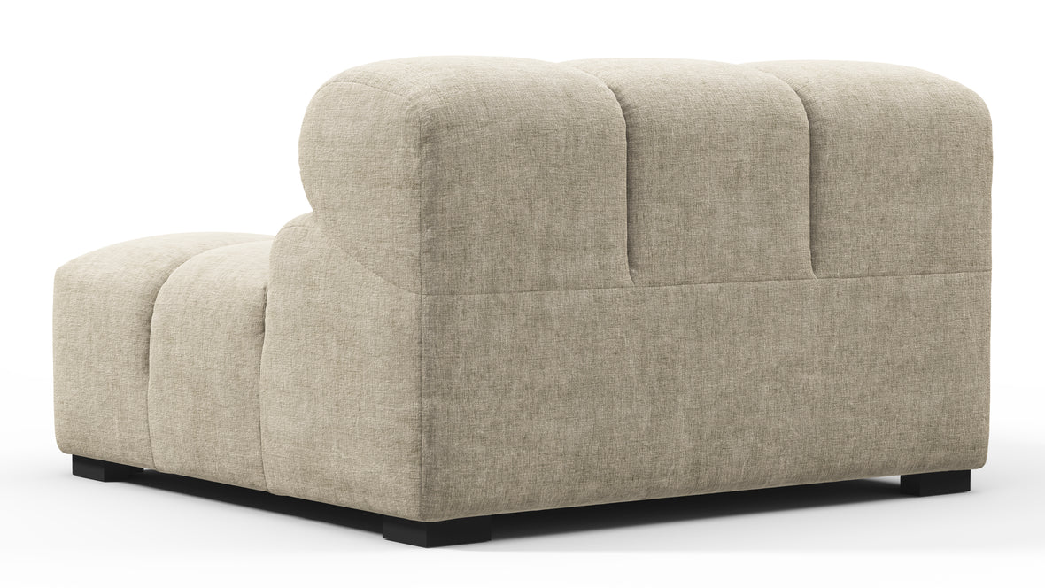 Tufty - Tufty Module, Left Arm, Beige Gray Chenille