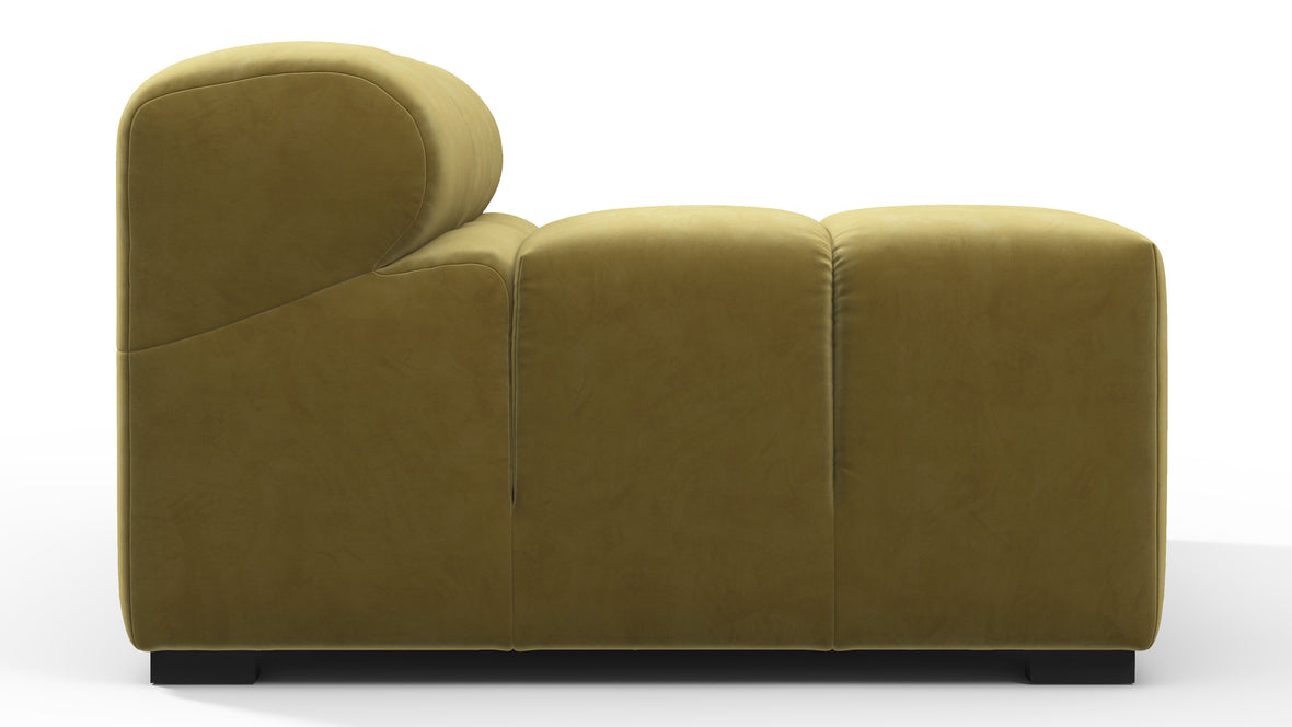 Tufty - Tufty Module, Left Arm, Olive Gold Velvet