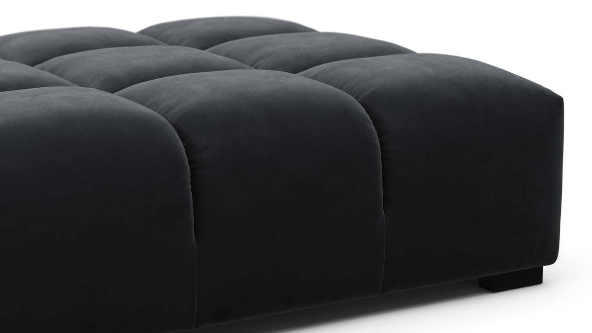 Tufty - Tufty Ottoman, Black Velvet