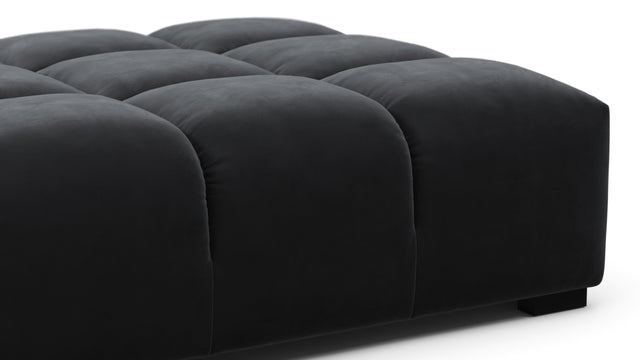 Tufty - Tufty Ottoman, Black Velvet