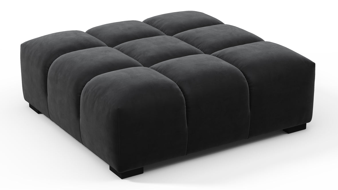 Tufty - Tufty Ottoman, Black Velvet
