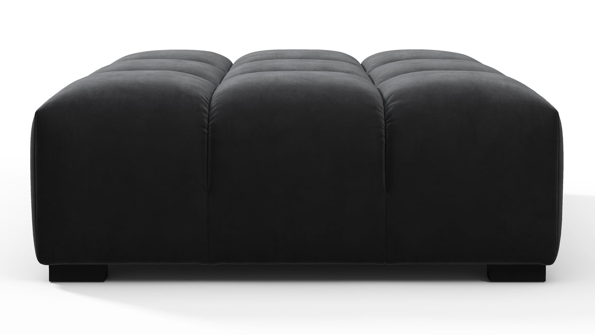 Tufty - Tufty Ottoman, Black Velvet