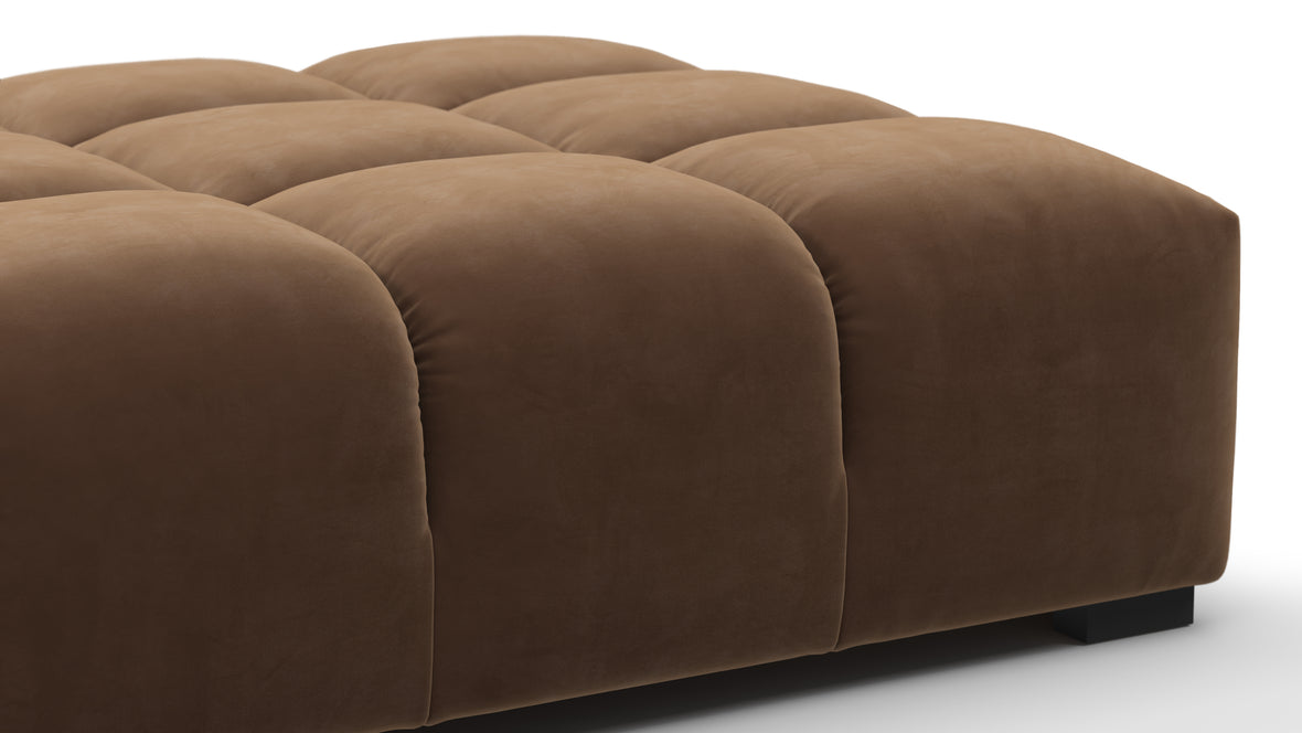 Tufty - Tufty Ottoman, Mocha Velvet