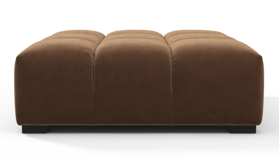 Tufty - Tufty Ottoman, Mocha Velvet