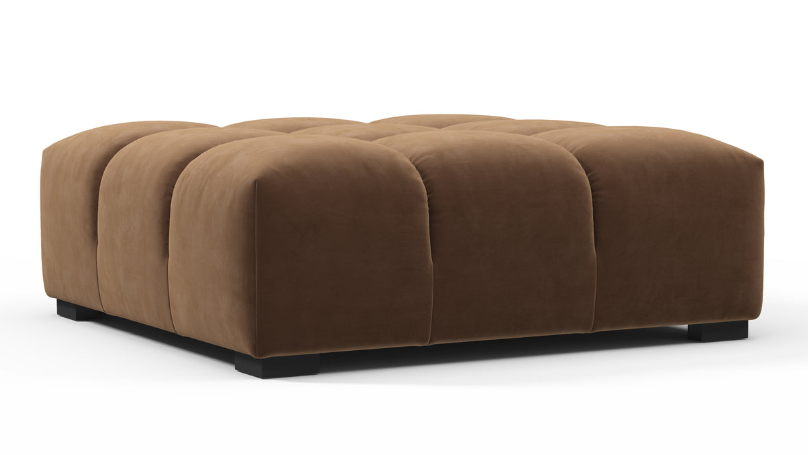 Tufty - Tufty Ottoman, Mocha Velvet