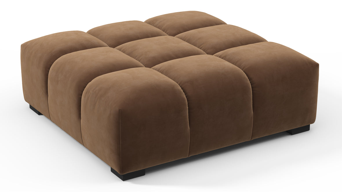 Tufty - Tufty Ottoman, Mocha Velvet