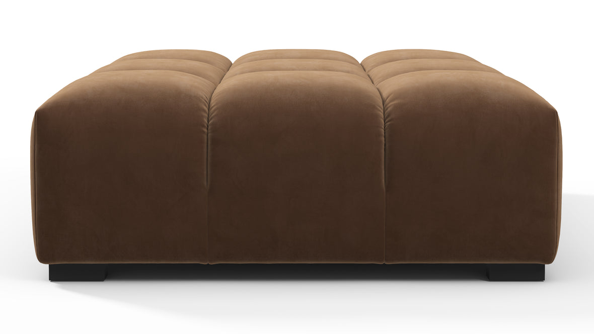 Tufty - Tufty Ottoman, Mocha Velvet