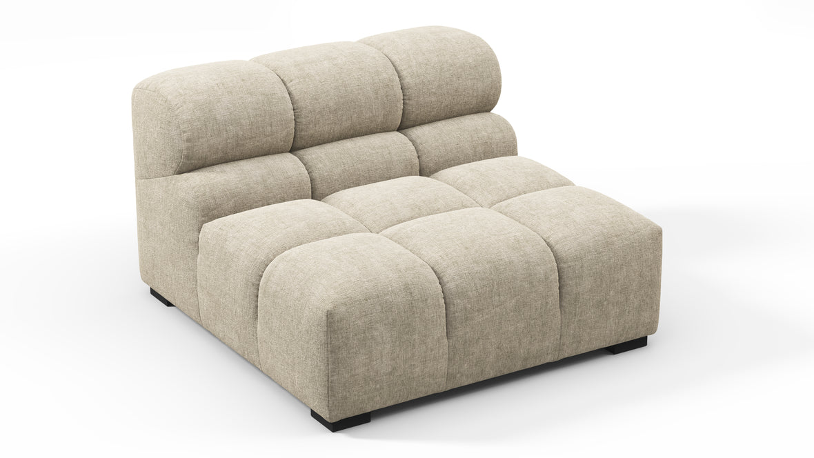 Tufty - Tufty Module, Armless, Beige Gray Chenille