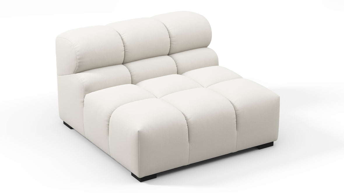 Tufty - Tufty Module, Armless, Oatmeal Brushed Weave
