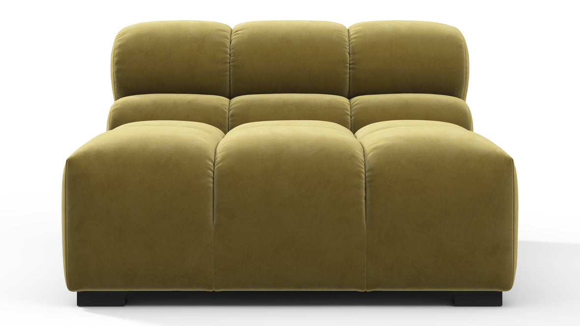 Tufty - Tufty Module, Armless, Olive Gold Velvet