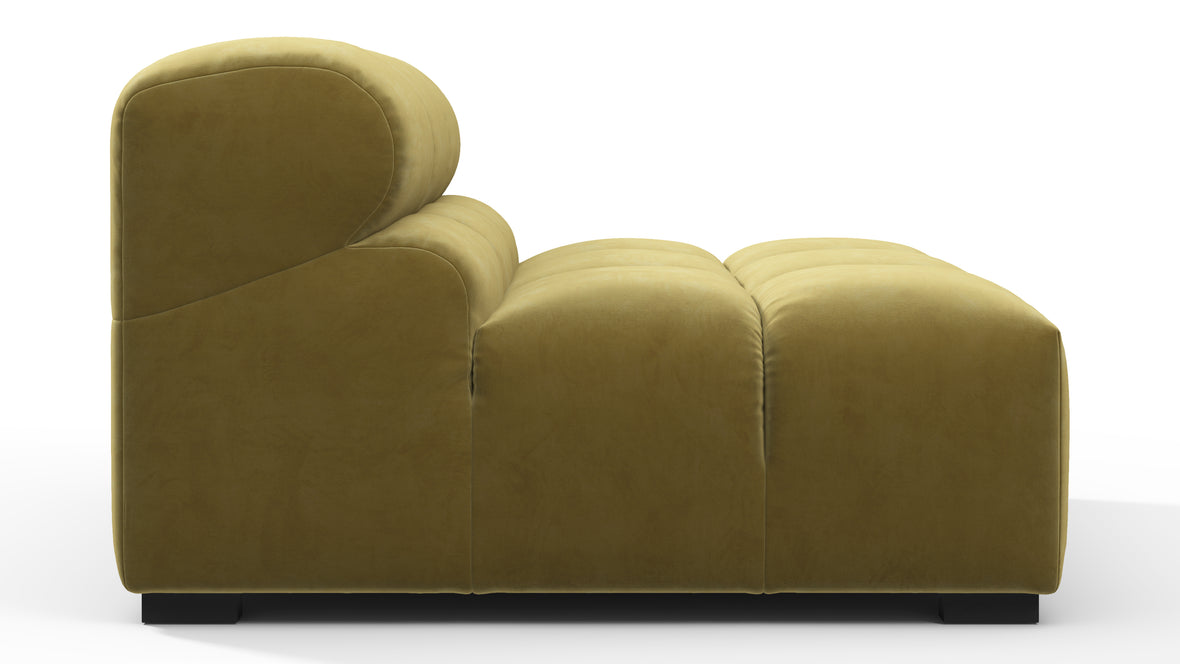 Tufty - Tufty Module, Armless, Olive Gold Velvet