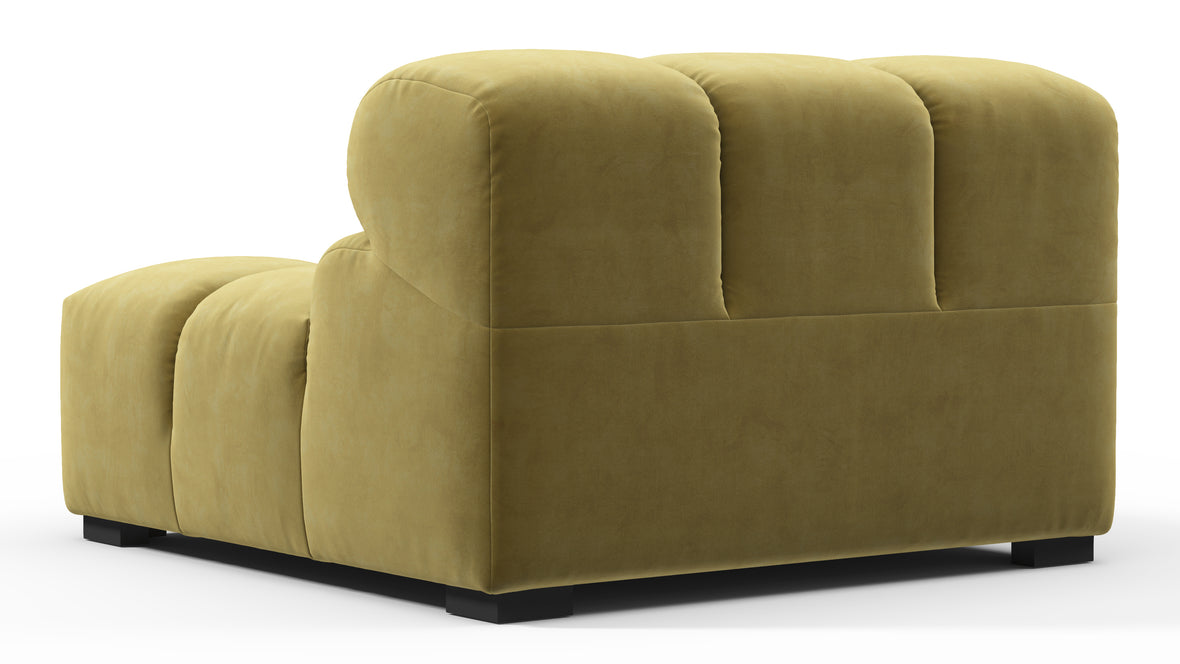 Tufty - Tufty Module, Armless, Olive Gold Velvet