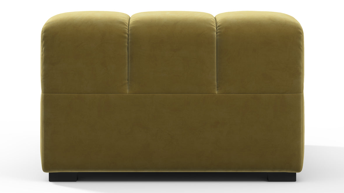 Tufty - Tufty Module, Armless, Olive Gold Velvet