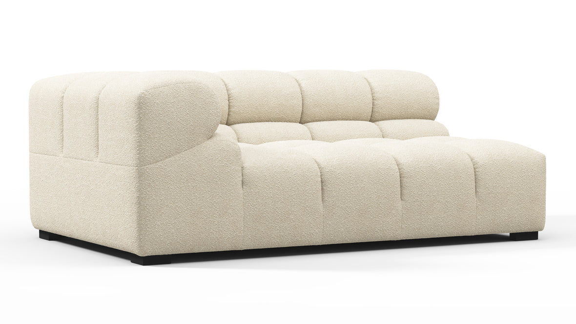 Tufty - Tufty Module, Extra Large Left Corner, Eggshell Boucle