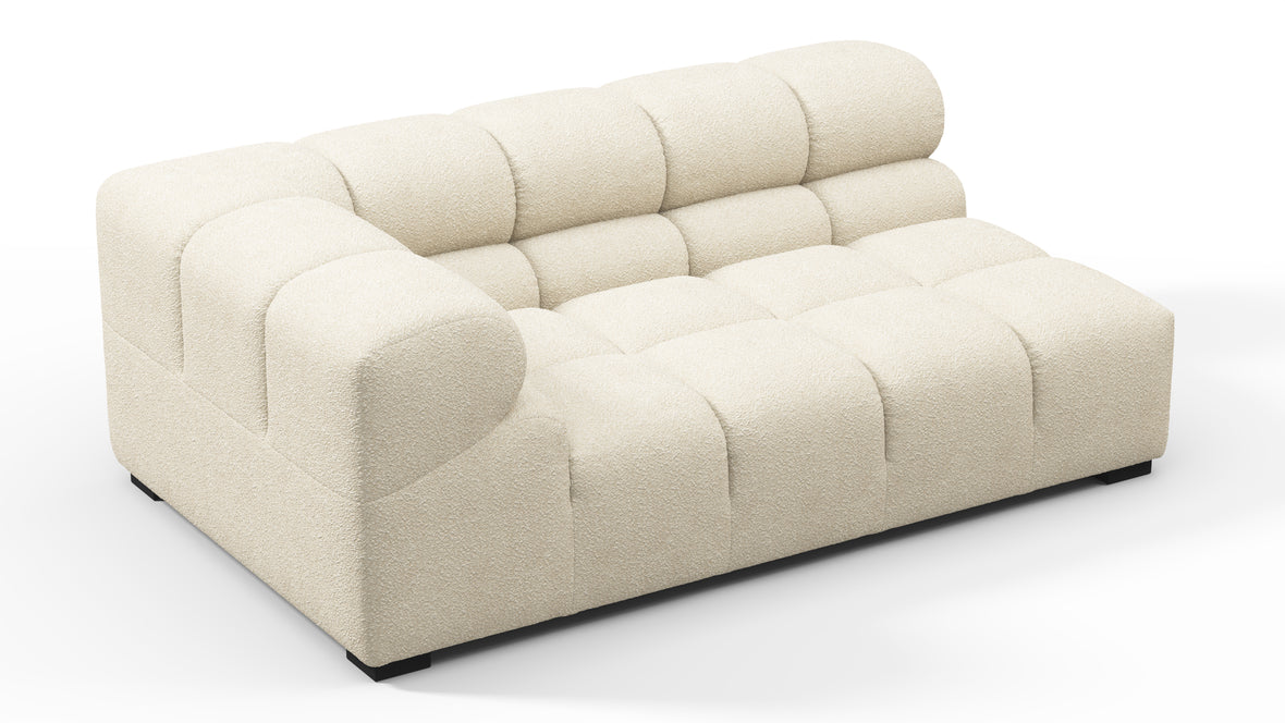 Tufty - Tufty Module, Extra Large Left Corner, Eggshell Boucle