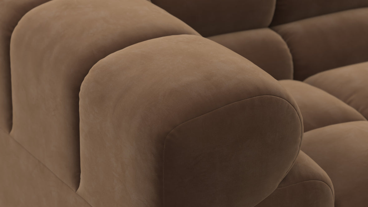 Tufty - Tufty Module, Extra Large Left Corner, Mocha Velvet