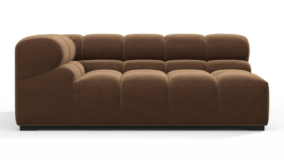 Tufty - Tufty Module, Extra Large Left Corner, Mocha Velvet