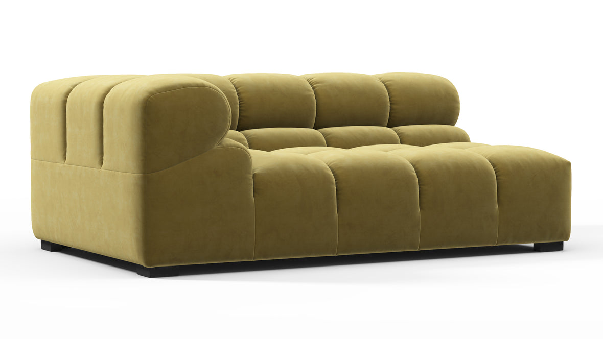Tufty - Tufty Module, Extra Large Left Corner, Olive Gold Velvet