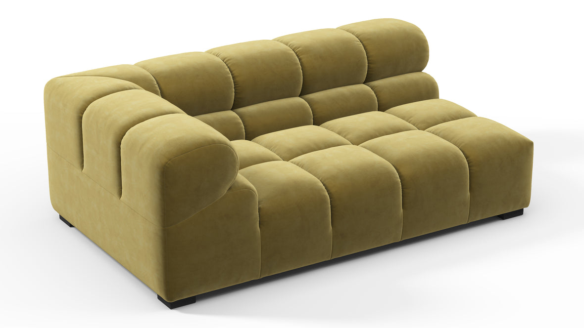 Tufty - Tufty Module, Extra Large Left Corner, Olive Gold Velvet