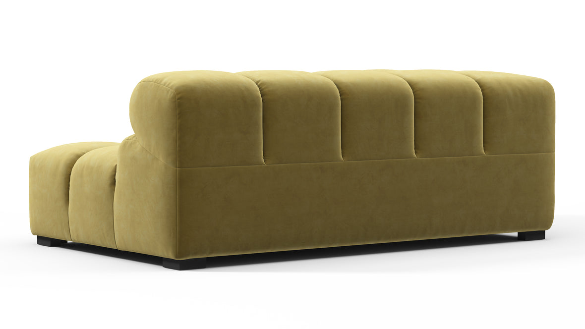 Tufty - Tufty Module, Extra Large Left Corner, Olive Gold Velvet