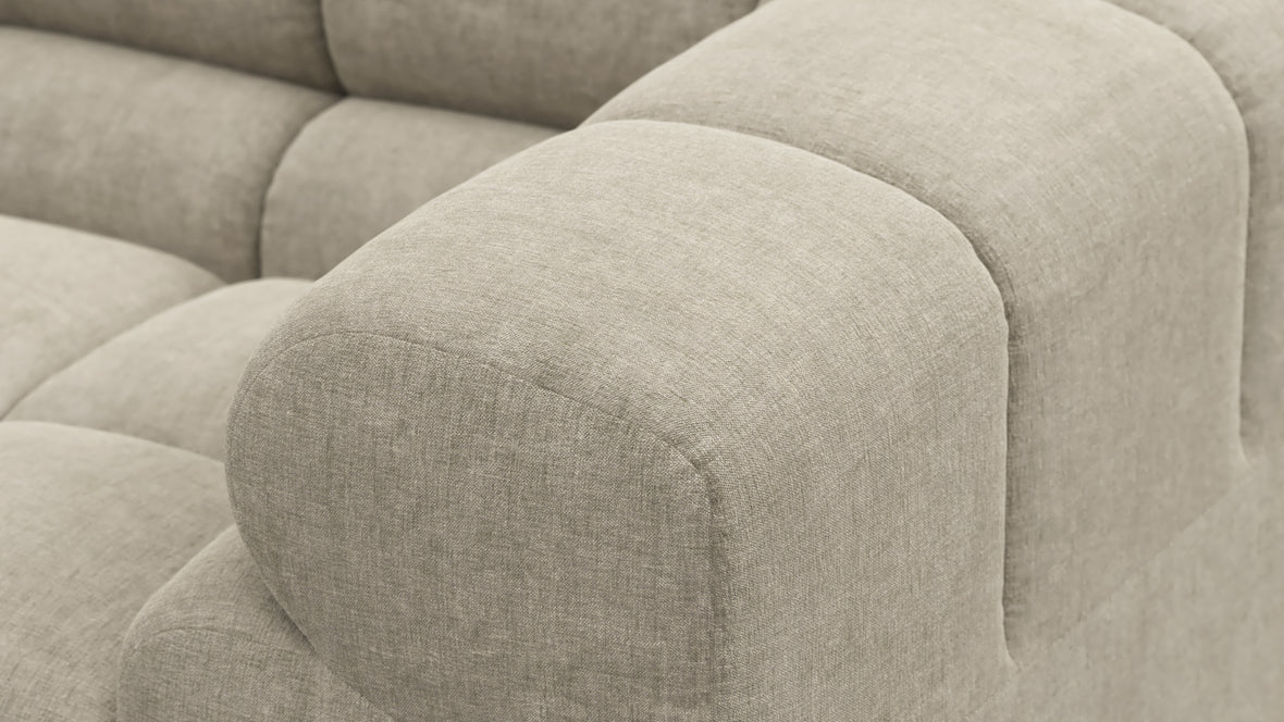 Tufty - Tufty Module, Extra Large Right Corner, Beige Gray Chenille