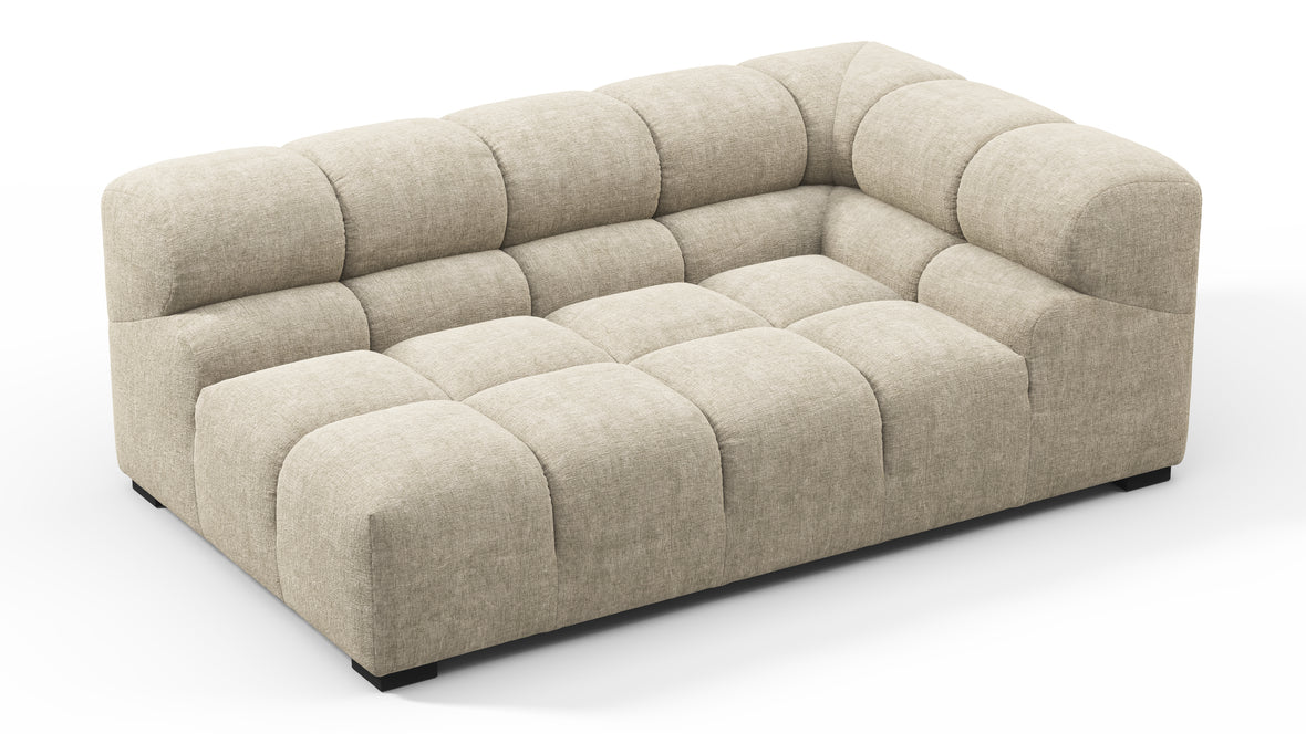 Tufty - Tufty Module, Extra Large Right Corner, Beige Gray Chenille