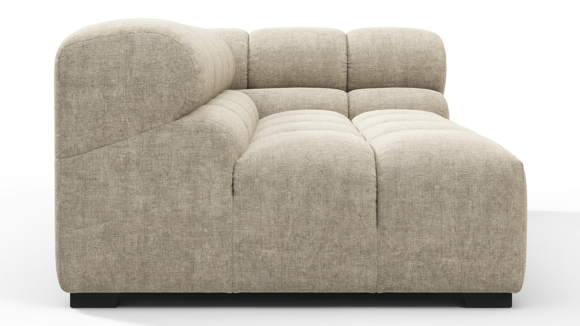 Tufty - Tufty Module, Extra Large Right Corner, Beige Gray Chenille