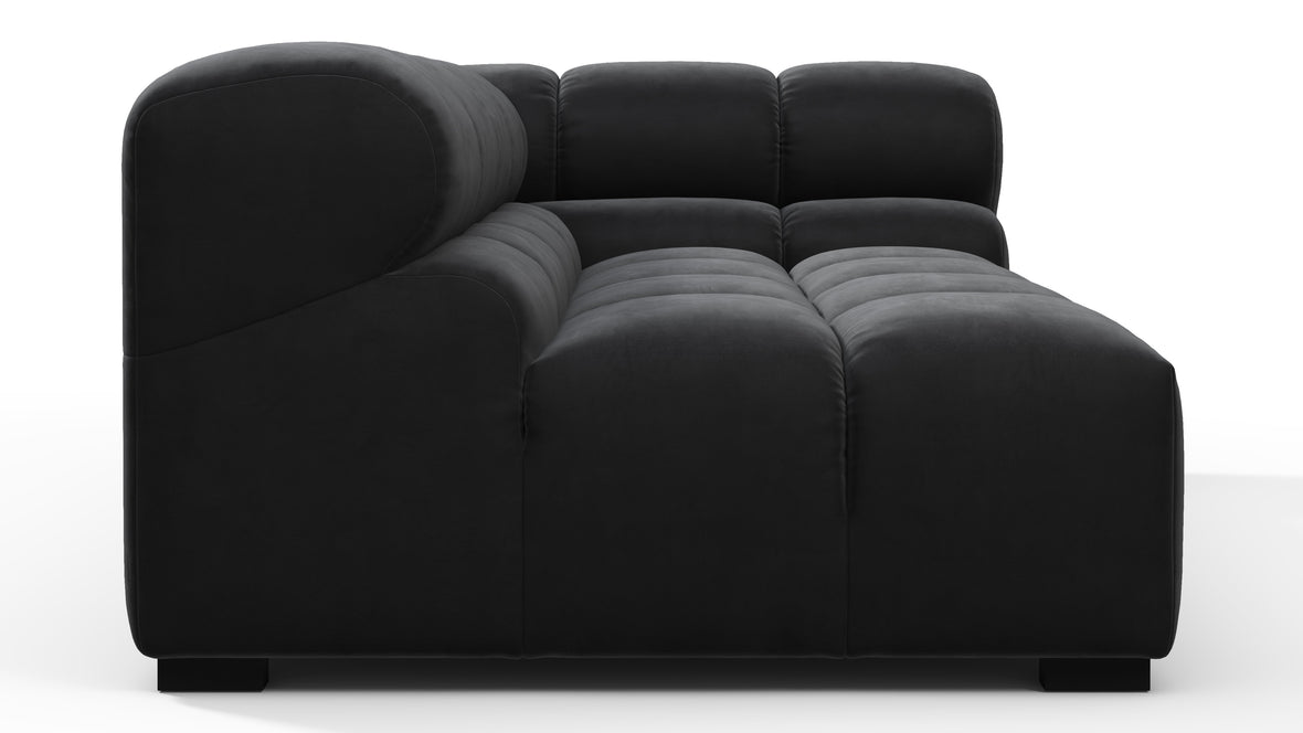 Tufty - Tufty Module, Extra Large Right Corner, Black Velvet