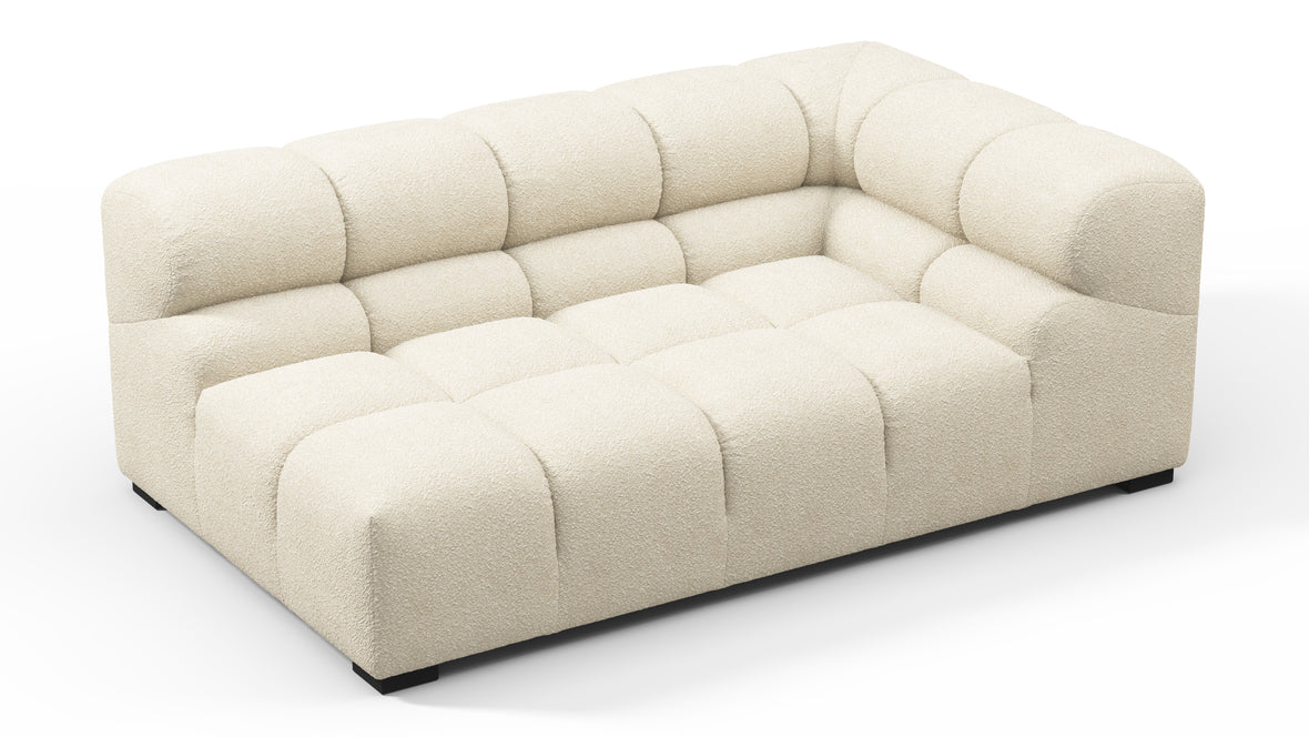 Tufty - Tufty Module, Extra Large Right Corner, Eggshell Boucle