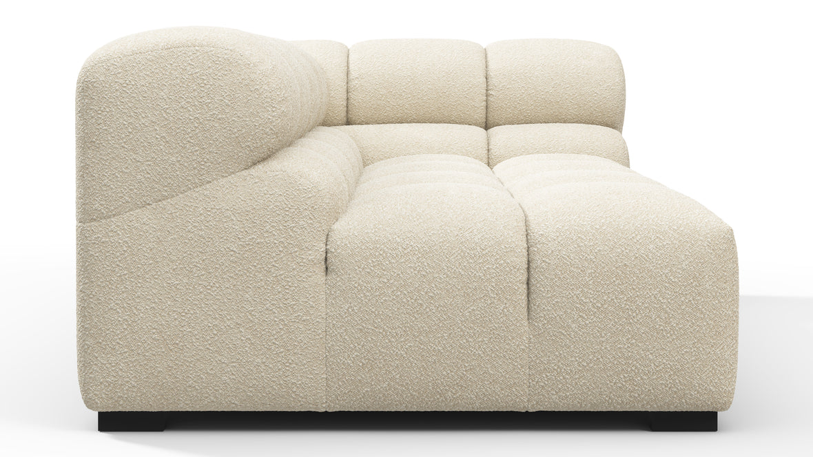 Tufty - Tufty Module, Extra Large Right Corner, Eggshell Boucle