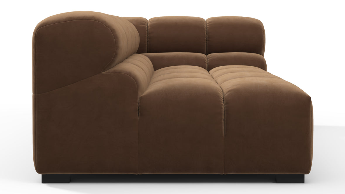 Tufty - Tufty Module, Extra Large Right Corner, Mocha Velvet