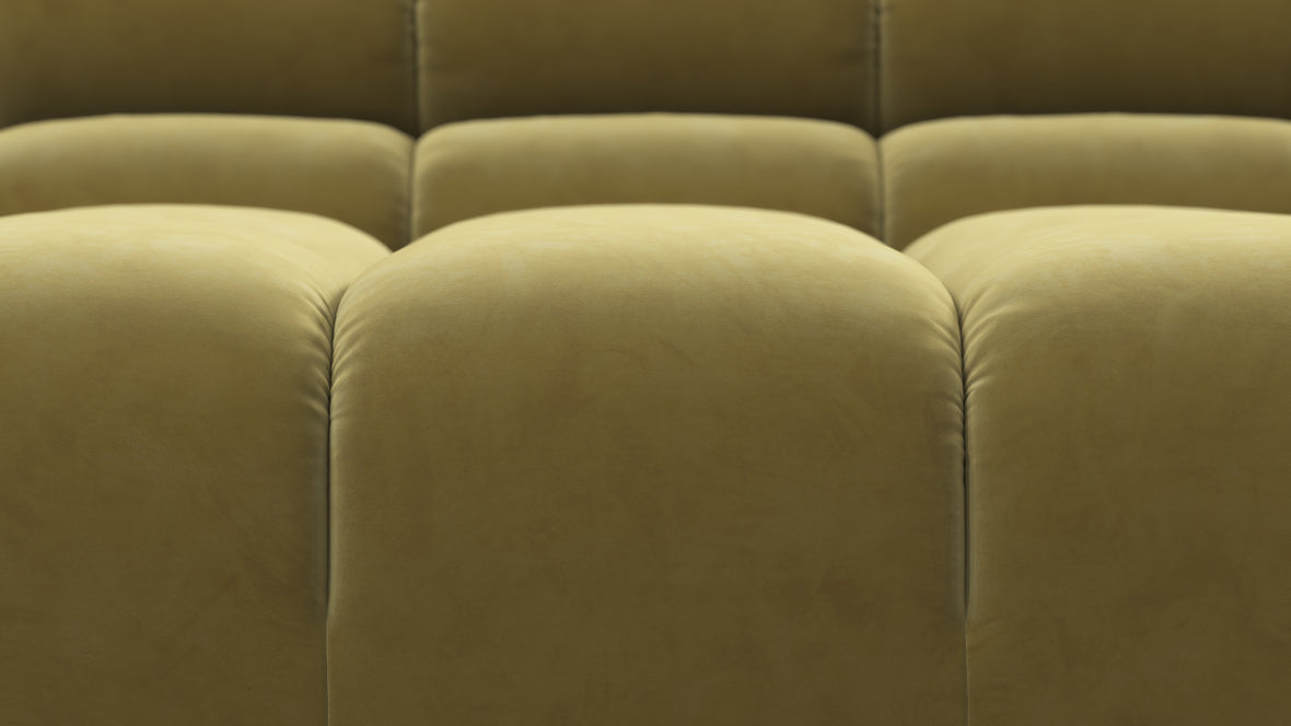 Tufty - Tufty Module, Extra Large Right Corner, Olive Gold Velvet