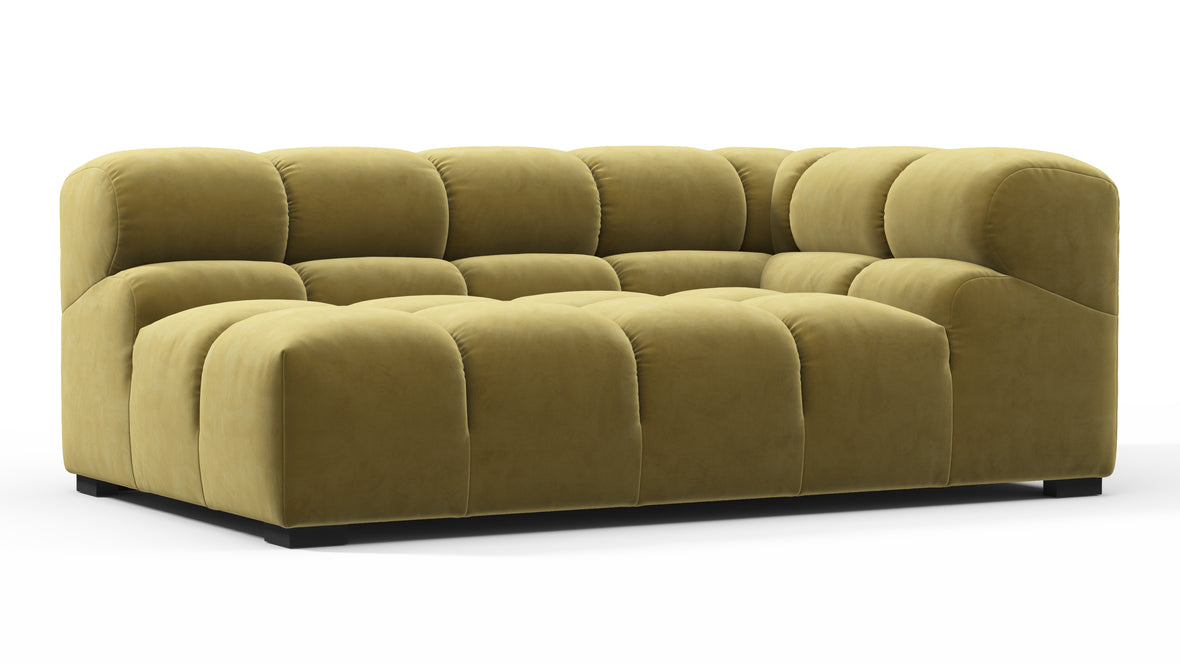 Tufty - Tufty Module, Extra Large Right Corner, Olive Gold Velvet