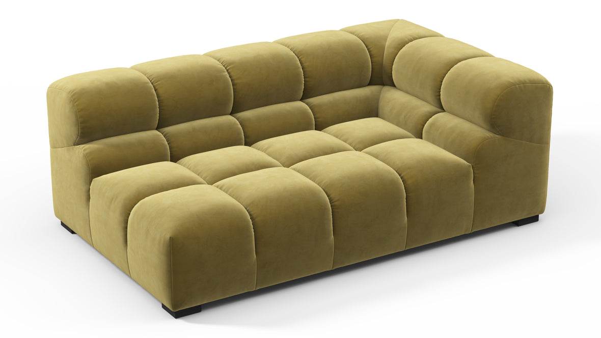 Tufty - Tufty Module, Extra Large Right Corner, Olive Gold Velvet