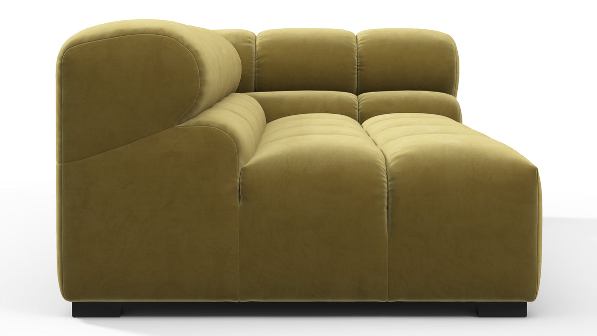 Tufty - Tufty Module, Extra Large Right Corner, Olive Gold Velvet