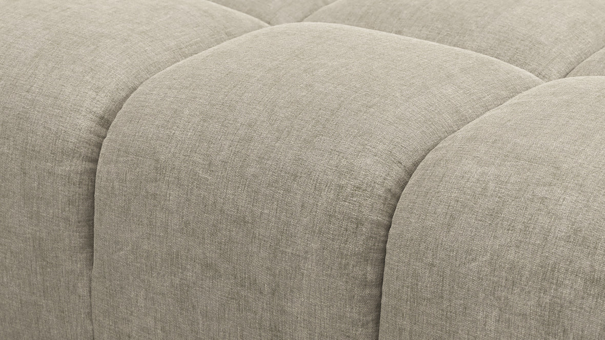 Tufty - Tufty Module, Left Chaise, Armless, Beige Gray Chenille