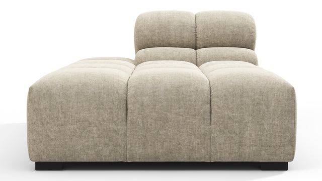 Tufty - Tufty Module, Left Chaise, Armless, Beige Gray Chenille