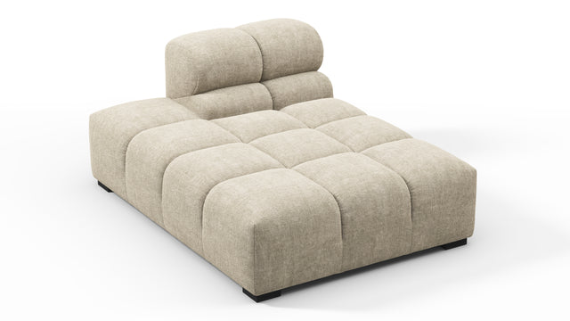 Tufty - Tufty Module, Left Chaise, Armless, Beige Gray Chenille