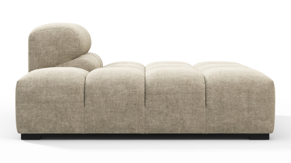 Tufty - Tufty Module, Left Chaise, Armless, Beige Gray Chenille